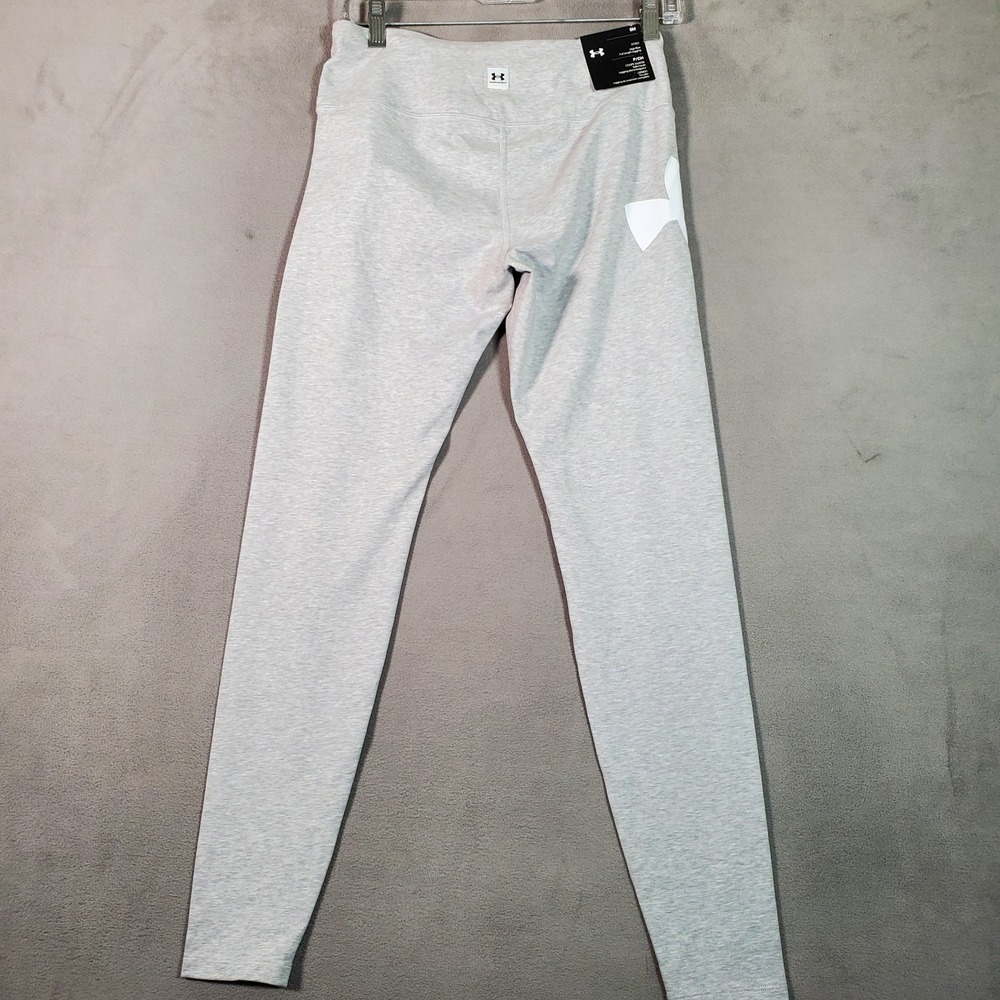 Under Armour Leggings Womens S Gray Logo Full Length High Waist Active Run NEW - Picture 14 of 14